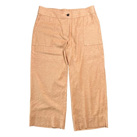 Pure Jill Elements Cropped Trousers Pants Women's Size Medium Light Orange Peach - Picture 1 of 7